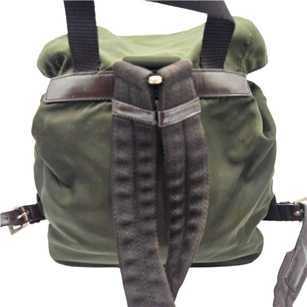 Authentic - Prada Green Backpack Rucksack Nylon -… - image 2